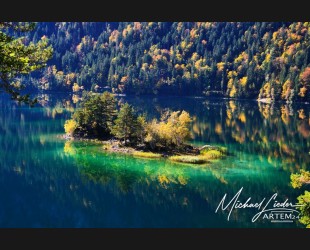 Herbststimmung Insel im Eibsee